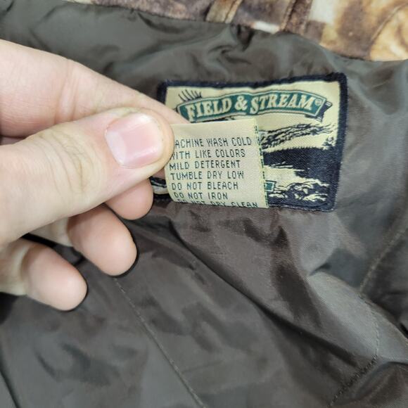 Vintage Field & Stream Jacket Mens Sz Medium Hunting Camo Grunge Y2k Woodlands - Picture 5 of 16